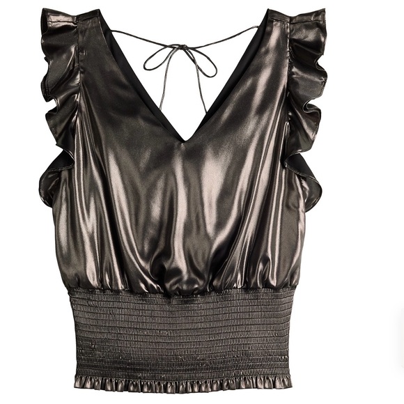 Metallic Sleeveless Blouse - Picture 4 of 4